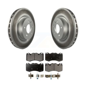 Front Coated Disc Brake Rotors And Ceramic Pads Kit For 2016 Land Rover Range 3.0L KGT-103167