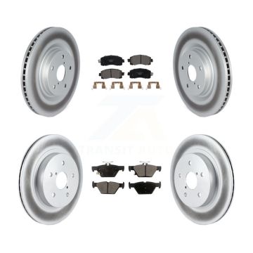 Front Rear Coated Disc Brake Rotors & Ceramic Pad Kit For 2020-2022 Subaru Outback Legacy KGT-103173
