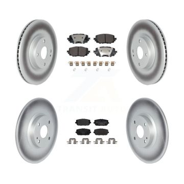 Front Rear Coated Brake Rotors Ceramic Pad Kit For Mazda MX-5 Miata Without Brembo Brakes KGT-103178