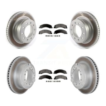 Front Rear Coat Brake Rotor Ceramic Pad Kit For Ram Dodge Sterling Truck 4500 5500 Bullet KGT-103179