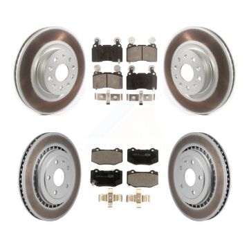 Front Rear Coat Brake Rotors Ceramic Pad Kit For 2016 Chevrolet Camaro With Brembo Brakes KGT-103207