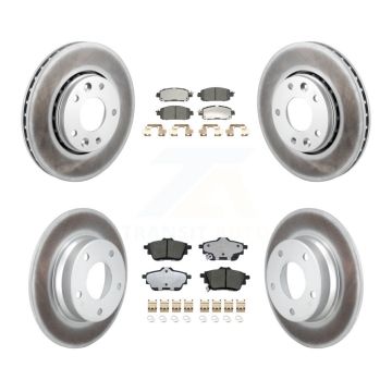 Front Rear Coat Brake Rotors Ceramic Pad Kit For 2020-2023 Nissan Sentra Disc rear brakes KGT-103224