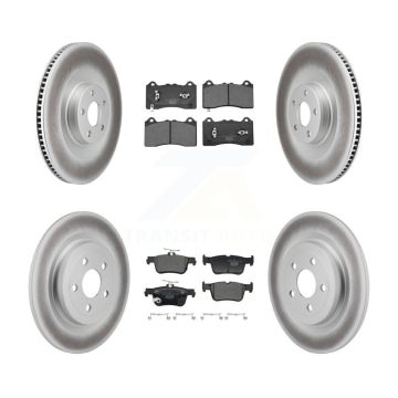 Front Rear Coated Disc Brake Rotors And Ceramic Pads Kit For Ford Mustang Mach-E KGT-103227