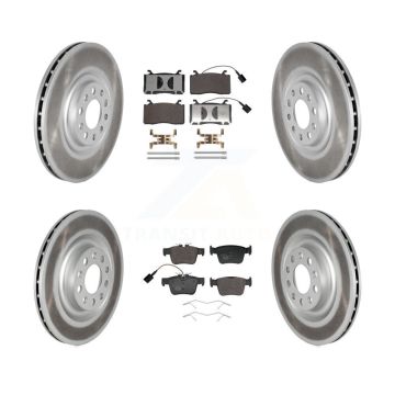 Front Rear Coated Disc Brake Rotors And Ceramic Pads Kit For Alfa Romeo Stelvio Giulia KGT-103232