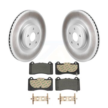 Front Coated Disc Brake Rotors And Ceramic Pads Kit For 2016-2018 Ford Focus RS KGT-103241