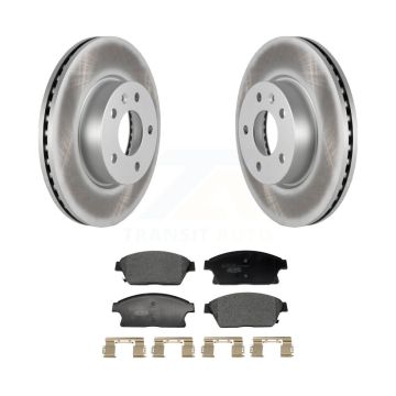 Front Coated Disc Brake Rotors And Ceramic Pads Kit For Cadillac ATS KGT-103243
