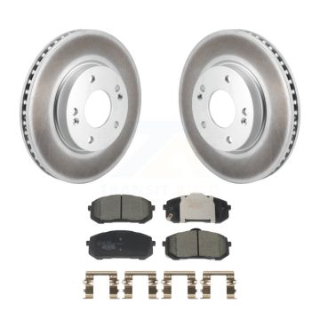 Front Coated Disc Brake Rotors And Ceramic Pads Kit For Hyundai Elantra KGT-103246