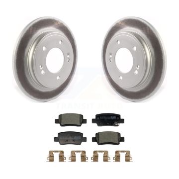 Rear Coated Brake Rotor & Ceramic Pad Kit For Hyundai Elantra With Electric Parking KGT-103280