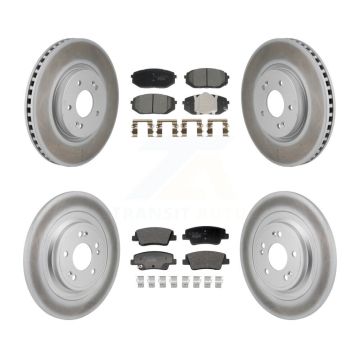 Front Rear Coated Disc Brake Rotors And Ceramic Pads Kit For Hyundai Ioniq 5 Kia EV6 6 KGT-103308