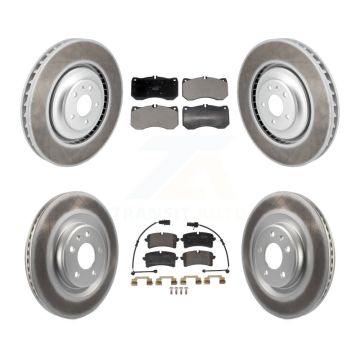 Front Rear Coated Disc Brake Rotors And Ceramic Pads Kit For Audi A7 Quattro KGT-103310