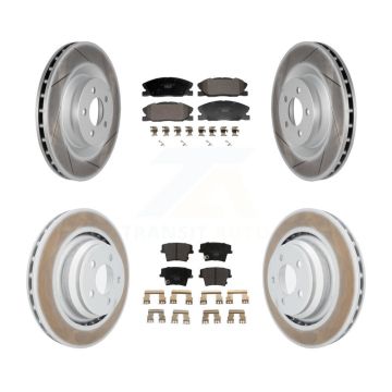 Front Rear Coat Brake Rotor Ceramic Pad Kit For Dodge Charger R/T Scat Pack with RWD 6.4L KGT-103331