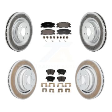 Front Rear Coat Brake Rotor Ceramic Pad Kit For Dodge Charger R/T Scat Pack with RWD 6.4L KGT-103337