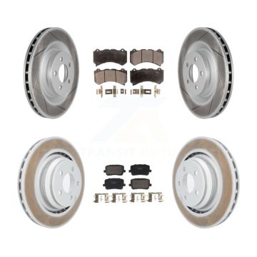 Front Rear Coat Brake Rotors Ceramic Pad Kit For 2016 Dodge Charger SRT 392 with RWD 6.4L KGT-103343