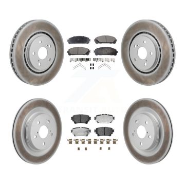 Front Rear Coat Disc Brake Rotor Ceramic Pad Kit For Toyota Sienna RAV4 Prime bZ4X Subaru KGT-103362