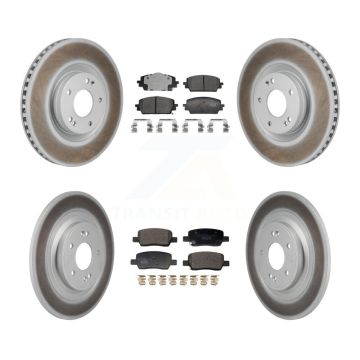 Front Rear Coated Disc Brake Rotors And Ceramic Pads Kit For 2022-2023 Hyundai Santa Cruz KGT-103383