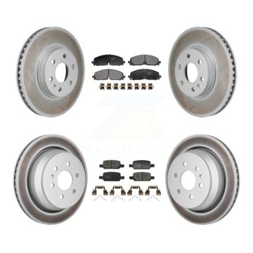 Front Rear Coated Brake Rotor Ceramic Pad Kit For 2021-2022 Chevrolet Colorado GMC Canyon KGT-103384