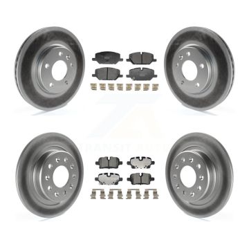 Front Rear Coated Disc Brake Rotors And Ceramic Pads Kit For GMC Terrain KGT-103389