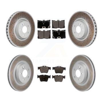 Front Rear Coat Brake Rotors Ceramic Pad Kit For Mercedes-Benz C43 AMG GLC43 C450 GLC350e KGT-103415