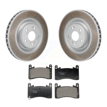 Front Coated Disc Brake Rotors And Ceramic Pads Kit For 2021-2023 Acura TLX 3.0L KGT-103455