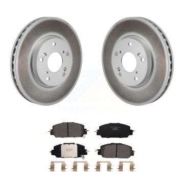 Front Coated Disc Brake Rotors And Ceramic Pads Kit For 2017-2021 Honda Clarity KGT-103467