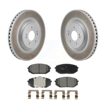 Front Coated Disc Brake Rotors And Ceramic Pads Kit For Hyundai Sonata Kia K5 KGT-103476