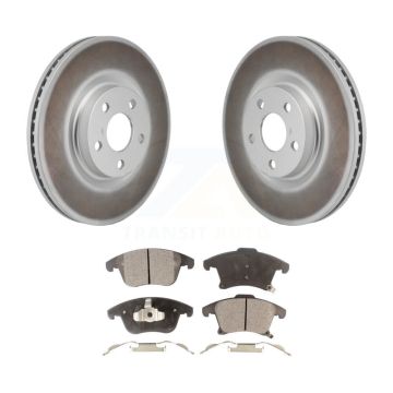 Front Coated Disc Brake Rotors And Ceramic Pads Kit For 2017-2020 Lincoln MKZ 2.0L KGT-103478