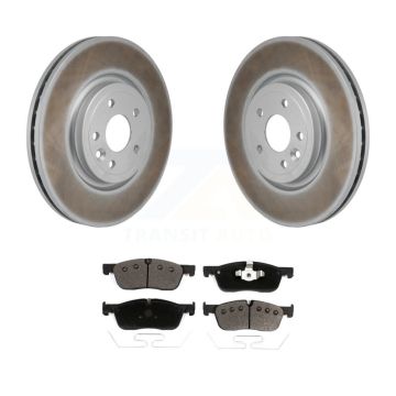 Front Coated Brake Rotor Ceramic Pad Kit For Jaguar XE XF With 325mm Diameter KGT-103485