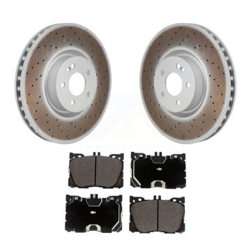 Front Coat Brake Rotor Ceramic Pad Kit For Mercedes-Benz C43 AMG GLC43 E450 E400 C450 E53 KGT-103489