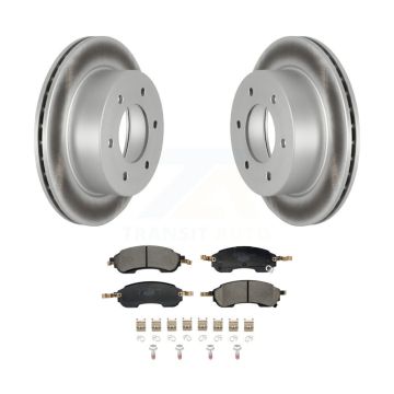 Rear Coated Disc Brake Rotors And Ceramic Pads Kit For Ford Bronco KGT-103525
