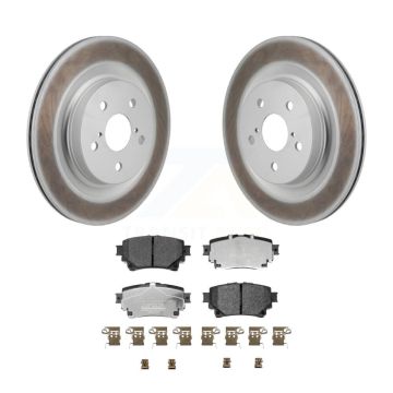Rear Coat Disc Brake Rotor Ceramic Pad Kit For Toyota Sienna Lexus RAV4 Prime NX350h bZ4X KGT-103542