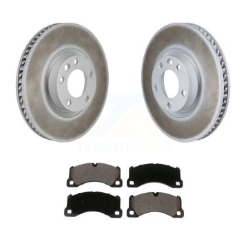 Front Coated Disc Brake Rotors And Ceramic Pad Kit For Volkswagen Touareg Porsche Cayenne KGT-103614