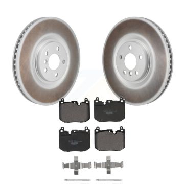 Front Coated Disc Brake Rotor & Ceramic Pad Kit For Mini Cooper Countryman BMW X2 Clubman KGT-103615