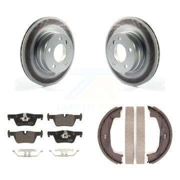 Rear Disc Coated Rotors Ceramic Pads Parking Shoes Kit For BMW 230i xDrive 228i 328i 320i KGT-103667