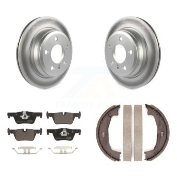 Rear Disc Coated Rotors Ceramic Pads Parking Shoes Kit For BMW 320i xDrive 428i 328i Gran KGT-103688
