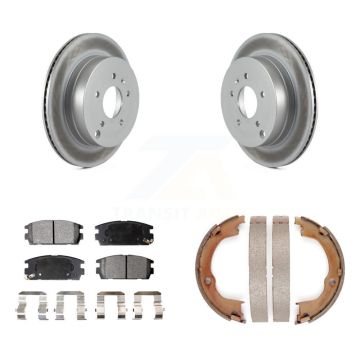 Rear Disc Coated Rotors Ceramic Pads Parking Shoes Kit For Chevrolet Equinox Pontiac Vue KGT-103897