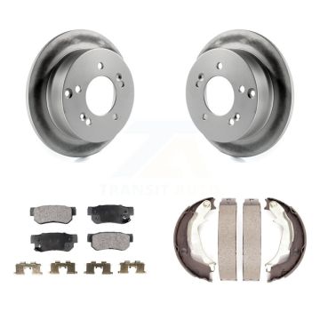 Rear Disc Coated Rotors Ceramic Pads Parking Shoes Kit For Hyundai Sonata XG350 Kia XG300 KGT-103908