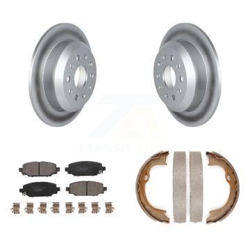 Rear Disc Coated Rotors Ceramic Pads Parking Shoes Kit For 2018-2020 Jeep Wrangler Sport KGT-103972