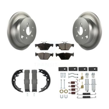 Rear Disc Coated Rotors Ceramic Pads Parking Shoes And Hardware Kit For Subaru Crosstrek KGT-104130