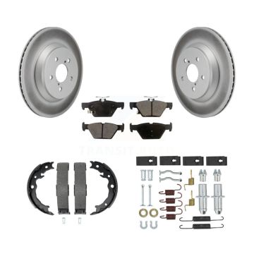 Rear Disc Coated Rotors Ceramic Pads Parking Shoes And Hardware Kit For Subaru Crosstrek KGT-104132