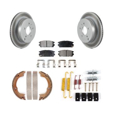Rear Disc Coated Rotors Ceramic Pads Parking Shoes Hardware Kit For Chevrolet Equinox Vue KGT-104235