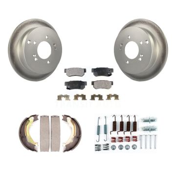 Rear Disc Coated Rotors Ceramic Pads Parking Shoes And Hardware Kit For Hyundai Santa Fe KGT-104243