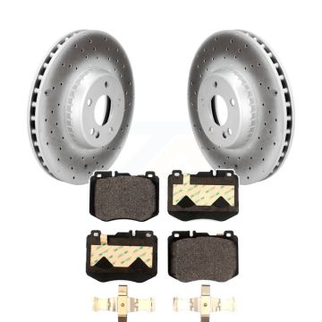 Front Coated Disc Brake Rotors And Ceramic Pads Kit For Mercedes-Benz C300 C400 C350e KGT-104307