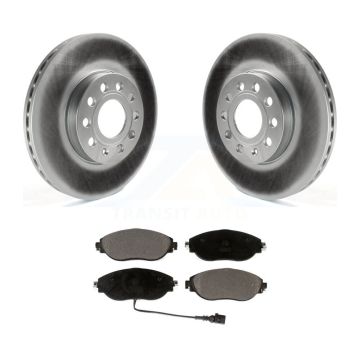 Front Coated Disc Brake Rotors And Ceramic Pads Kit For 2022 Volkswagen Jetta 2.0L KGT-104313
