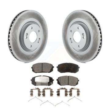 Front Coated Brake Rotor & Ceramic Pad Kit For Kia Optima With 320mm Diameter KGT-104328