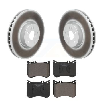 Front Coated Disc Brake Rotors And Ceramic Pads Kit For Mercedes-Benz E53 AMG KGT-104329