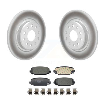 Rear Coated Brake Rotors Ceramic Pad Kit For Jeep Grand Cherokee L With Solid KGT-104347