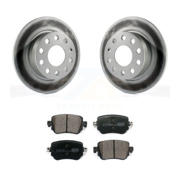 Rear Coated Disc Brake Rotors And Ceramic Pad Kit For Volkswagen Golf Alltrack SportWagen KGT-104348
