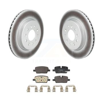 Rear Coated Disc Brake Rotors And Ceramic Pads Kit For Cadillac CT4 KGT-104350