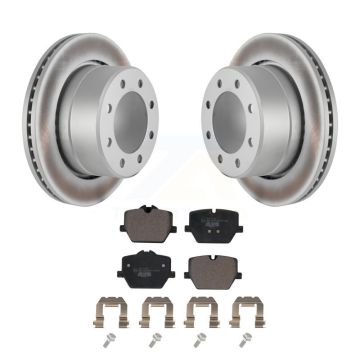 Rear Coat Disc Brake Rotor Ceramic Pad Kit For 2023-2024 Ram 3500 With Single Wheels KGT-104352