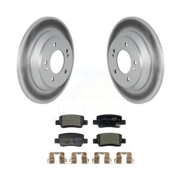Rear Coat Brake Rotors Ceramic Pad Kit For Kia Seltos FWD with Automatic CVT transmission KGT-104353